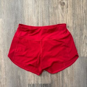 Lululemon Speed Up High Rise Shorts 4 in inseam Red Size 8